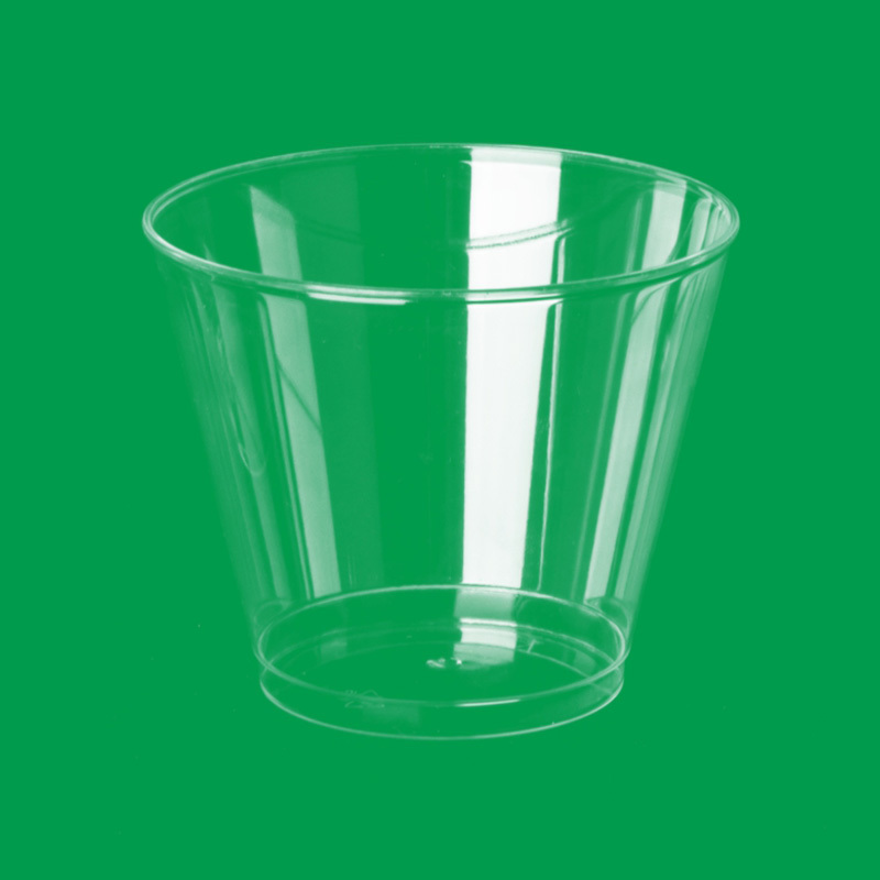 塑料透明 PS 凹槽玻璃杯