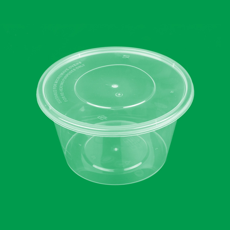带盖一次性塑料透明圆碗